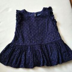 POLO ラルフローレン　ネイビー フリル袖 シャツ　チュニック　120cm