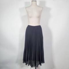 Pinot noir ロングスカート 黒 無地 ウエストゴム W70〜73cm