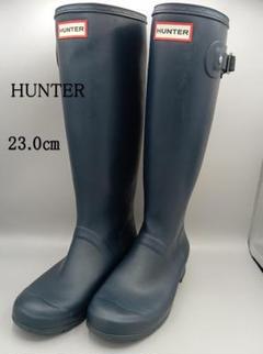 HUNTER ハンター レインブーツ 長靴 ロング UK4 23.0㎝ ネイビー