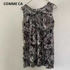 COMME CA ノースリーブ トップス　ペーズリー柄　M ストレッチ
