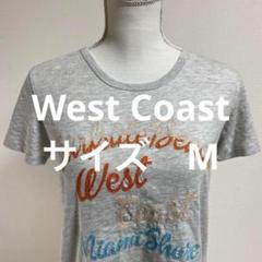West Coastグレー プリント Tシャツ　Mカジュアル トップス