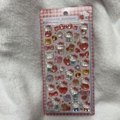 キティ　ボンボンドロップシール　赤