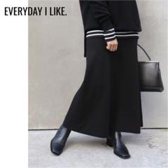EVERYDAY I LIKE.ジャージフレアスカートブラック36 EVERYDAY I LIKE. スカート *Newジャージーフレアスカート