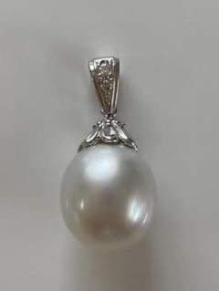 TASAKI 田崎大粒パールダイヤモンドネックレストッププラチナ