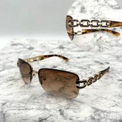 サングラス Sunglasses y2k テンプル ブラウンレンズ 飾り