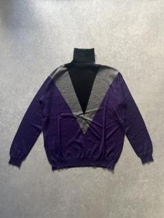PRADA 11AW Vライン タートルネック パープル