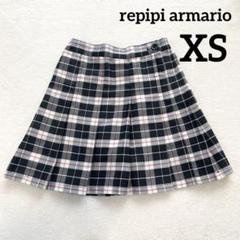 repipi armario タータンチェック　プリーツスカート　ブラック　XS