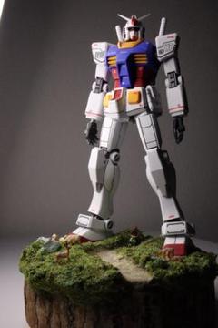 RX-78-2 ガンダム 塗装済み完成品ヴィネット ガンプラ LED