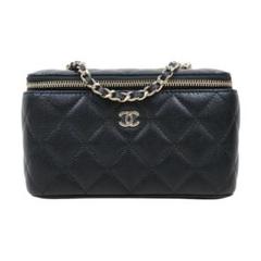 CHANEL ブラックレザー パーティーバッグ 美品】CHANELブラックレザー バッグ - メルカリ