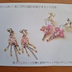 お姫様デザインのイヤリングセット