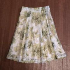 Linetta リネッタ 花柄 フレアスカート ホワイト ベージュ フラワー