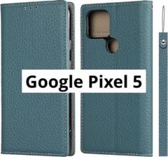 Google Pixel 5 手帳型ケース スカイブルー