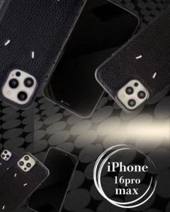 人気！iphone16max レザーケース ポケット付 ブラック