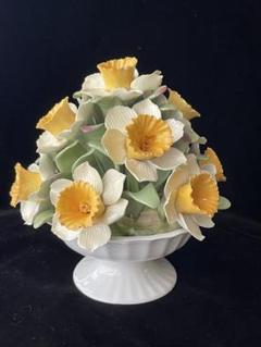 英国エインズレイ フラワーブーケ 陶花 オブジェ 英国エインズレイ フラワーブーケ 陶花 オブジェ