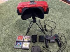 【美品】任天堂 バーチャルボーイ 本体 カセット4本 セット 動作確認済