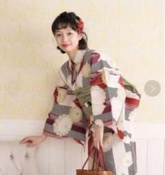 utatane浴衣兵児帯セット　はいからさん　赤紫矢絣 utatane浴衣兵児帯セットはいからさん赤紫矢絣