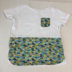 センスオブワンダー　車柄 Tシャツ 110cm 白　リバティ　トップス　夏