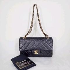 【美品】CHANEL シャネル マトラッセ23 チェーンショルダーバッグ 黒×金