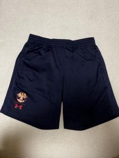 完成品 帝京大学ラグビー部 UNDER ARMOUR 黒 ハーフパンツ LG