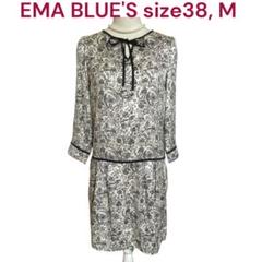美品　エマブルース　花柄　ワンピース　チュニック　38、M、9号❣️