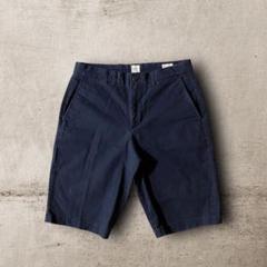 00s GAPコットンチノショーツ ショートパンツ 無地ソリッドネイビーW30
