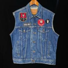 93年製 USA製 Levis 70506 ワッペンカスタム デニムベスト 93年製 USA製 Levis 70506 ワッペンカスタム デニムベスト