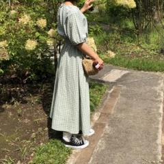 チェックグリーンワンピースのサムネイル