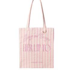 Herlipto 名古屋限定　トート　peach Amazon | Herlipto FLAT LOGO TOTE 名古屋限定 トートバッグ