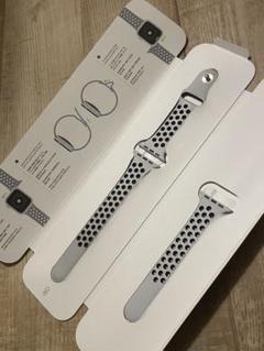 純正美品apple watch スポーツバンド ナイキ ピュアプラチナ/ホワイト