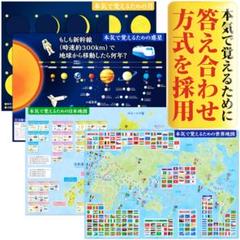 ジーニアス先生のお風呂塾 4種類 お風呂ポスター B3サイズ 地図 惑星 月