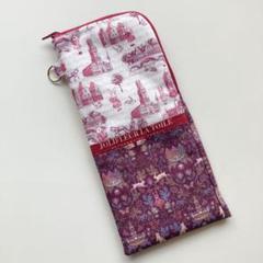 【専用】ジョリーフルール ポーチ ハンドメイド 20cmファスナーポーチ ピンク ジョリーフルール ハンドメイド