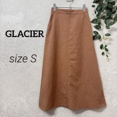 良品⭐️ GLACIER ハニーズ フレアロングスカート (S) 茶色 裏地付き