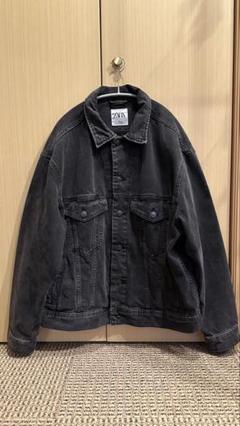ZARA ブラック デニムジャケット 短丈 グランジ ブルゾン ZARA - zara クロップド丈デニムジャケット ブラックの通販 by
