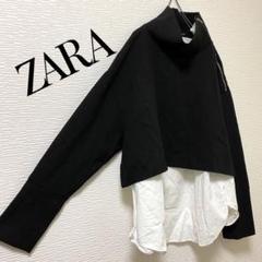 ZARA ザラ 黒 白 トレーナー シャツ