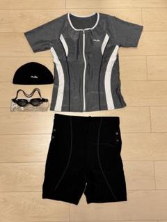 スイムウェア セパレート レディース L エレッセ 黒 半袖 ellesse エレッセ 水着 セパレート レディ−ス 半袖 上下セット