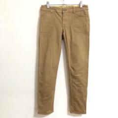 any sisスキニーパンツ　リバーシブル　ベージュストレッチ黄色花柄　b108