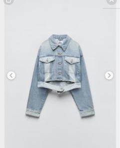 ZARA ザラ TRFデニムジャケットカットアウト - メルカリ