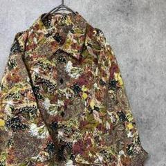 00s vintage 半袖　柄シャツ　メンズ　古着　個性派　奇抜