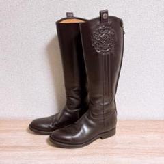 アルベルトファッシャーニ 35 23 レザー ロング ブーツ ジョッキー 乗馬のサムネイル