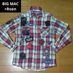 【激レア希少】BIG MAC × Roen コラボ スタッズワッペン ネルシャツ