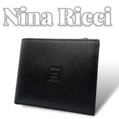 Nina Ricci レザー ブラック メンズ 折財布 6643