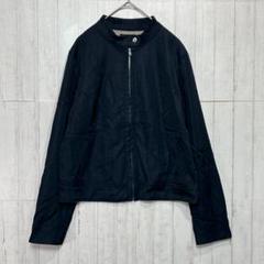 未使用✨ドゥクラッセレースジップアップブルゾンノーカラー黒L