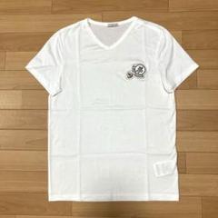 【極美品】MONCLER モンクレール ダブルワッペン 半袖Tシャツ 白 M 人気☆ MONCLER ホワイト Tシャツ ロゴワッペン ダブルロゴ S
