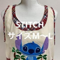 スティッチ刺繍ノースリーブワンピースM〜L (525)