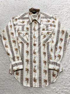 ★激安‼️USA製‼️未使用★70s Sears 総柄ウエスタンシャツ L ‼️のサムネイル