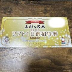 上国＆岩原　リフト1日ご招待券　ナイター付き　2枚 上越国際＆岩原スキー場共通 リフト1日入場券＋ 引換券（ ナイター