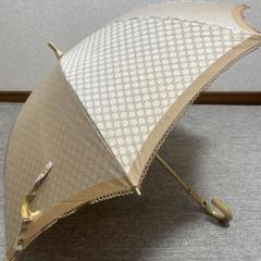 CELINE 長傘 雨傘 マカダム柄 木製ハンドル セリーヌ ゴールド CELINE 長傘 雨傘 マカダム柄 木製ハンドル セリーヌ ゴールド