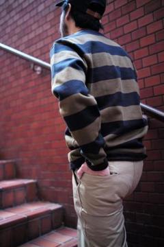 ブコ STRIPE RACING JERSEY BLACK×OLIVE (L)