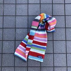 90s OLD GAP Rainbow Knit Muffler. - メルカリ