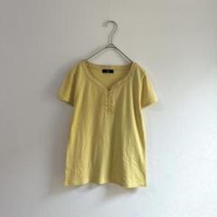 3304【KEITH】カットソー　Tシャツ　半袖　Ｍ　春夏　黄色　大人可愛い